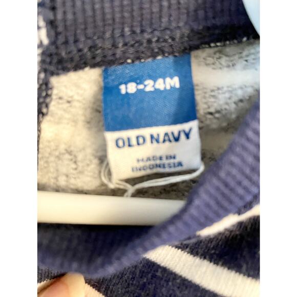 Navy/White Long Sleeve Jumpsuit Size 18 To 24 Mo - Picture 4 of 5